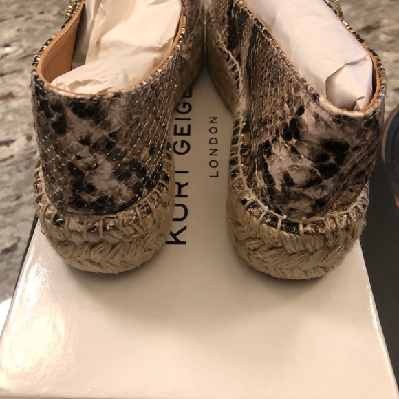 Kurt Geiger Women's Leather Snake Print Espadrille - Picture 5 of 9